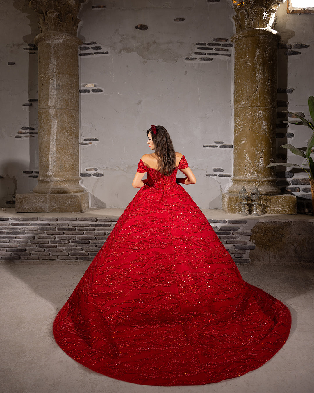 Fiery Rouge Princess Gown