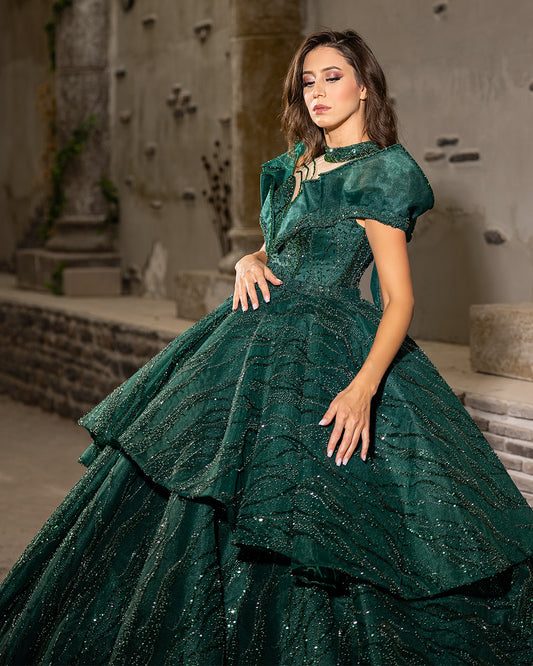 Olive Allure Ball Gown