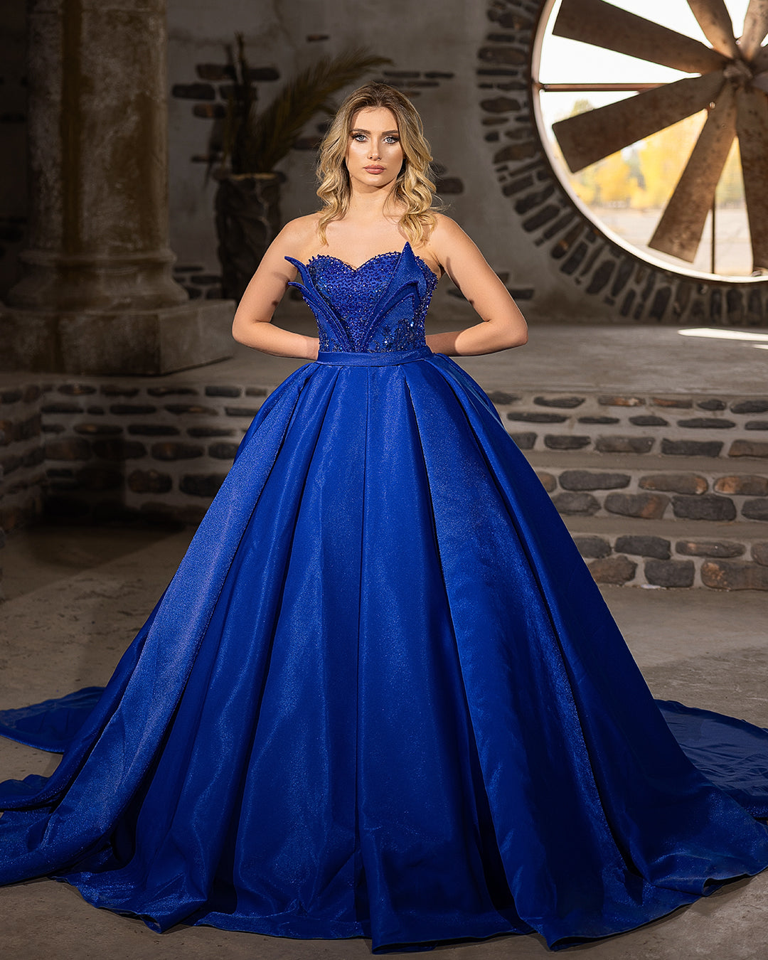 Ocean Dream Strapless Gown
